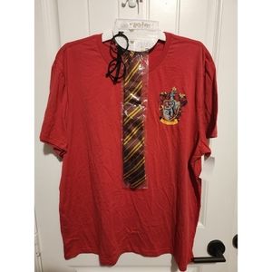 Mens Harry Potter costume shirt glasses tie NEW NWT Gryffindor XXL XL Wizarding